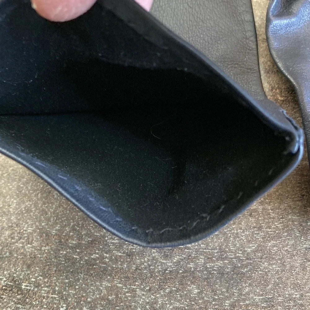 VTG‎ Elegant Black Kid Leather 12.5